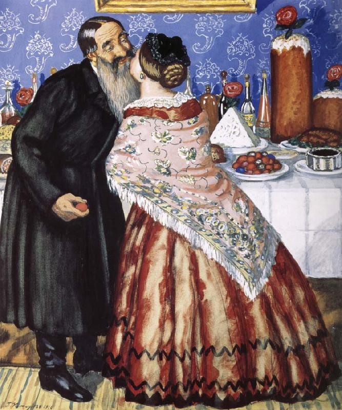 Konstantin Somov Pierrot and Lady France oil painting art